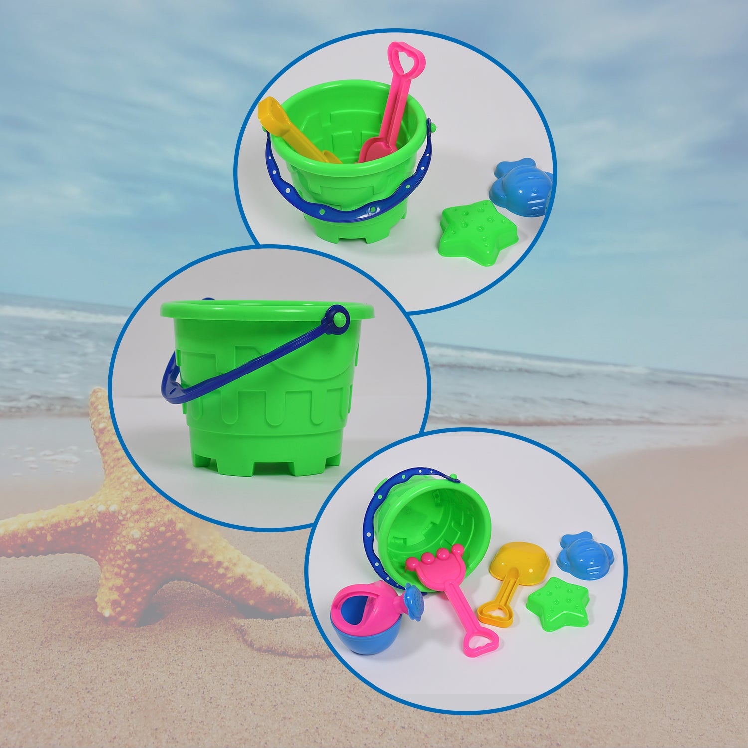 4486 Sand Game Castle Building Plastic Beach Toy Set for Kids Summer Fun Creative Activity Playset& Gardening Tool with Accessories & Bucket-Pack of 6 Pcs DeoDap 4486 Sand Game Castle Building Plastic Beach Toy Set for Kids Summer Fun Creative Activity Playset& Gardening Tool with Accessories & Bucket-Pack of 6 Pcs DeoDap